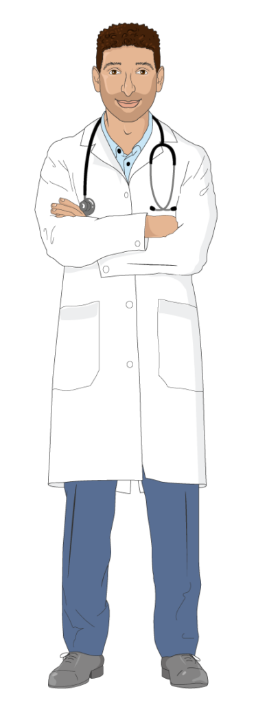 Médico cardiologista em consulta